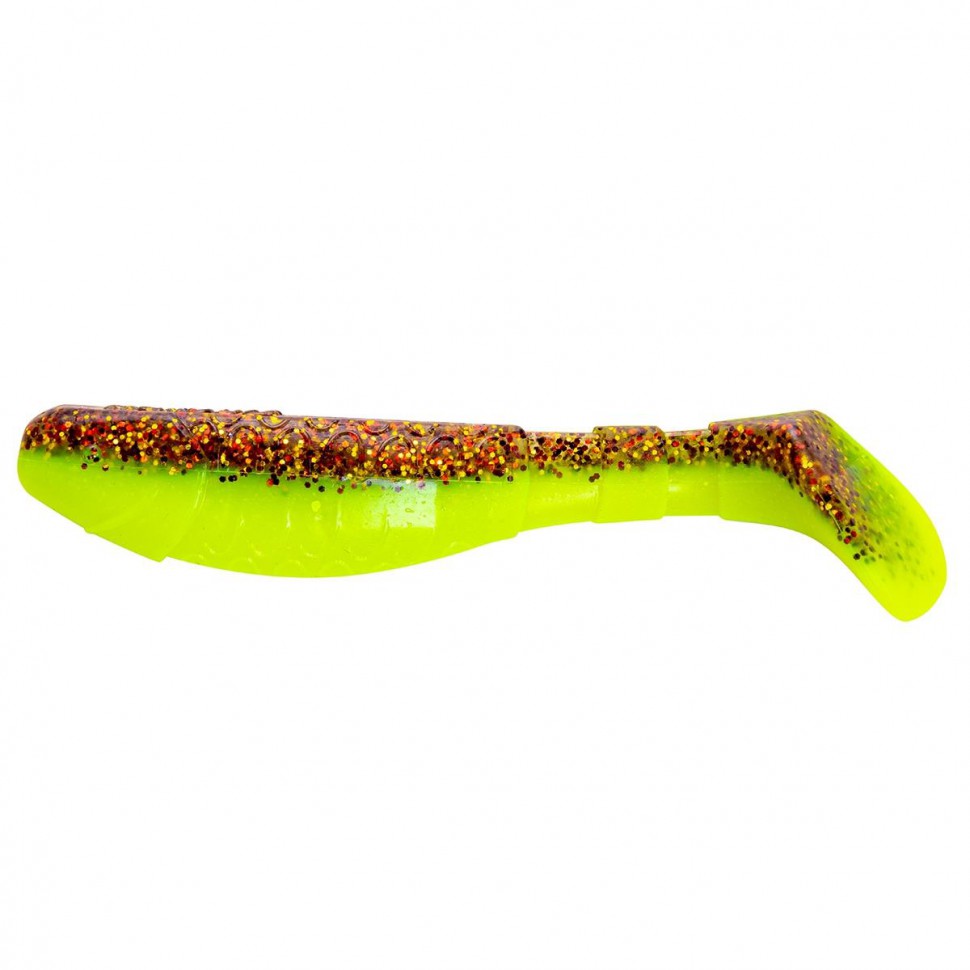 Виброхвост Helios Chubby 3,55"/9 см, цвет Golden Lime 5 шт HS-4-048 , 
